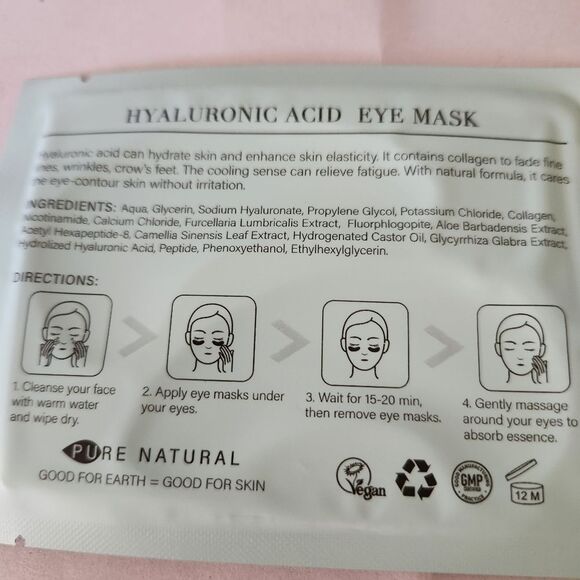 Peauamie 24K Gold, Rose, and Hyaluronic Acid Eye Mask Bundle 3 Each 9 Total - Picture 4 of 9